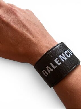 BALENCIAGA Leather Slap Bracelet